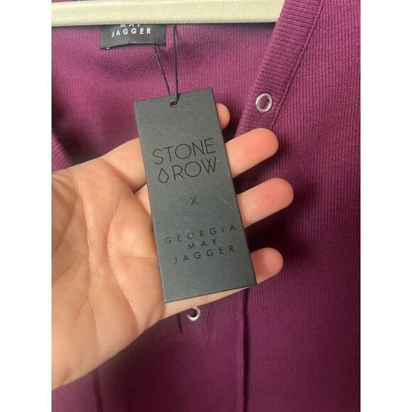 Stone Row x Georgia May Jagger Burgundy Dress NWT Sz. SP - Picture 4 of 7